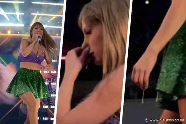 “Taylor Swift is ook maar een mens”: Fans verdedigen zangeres nadat ze snottebel aan outfit afveegt tijdens concert in ijskoude arena