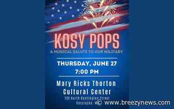 Annual Kosy Pops Concert planned for June 27