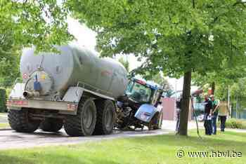Beerton loopt leeg door losgekomen wiel van tractor: 18.000 liter aalmest stroomt door As