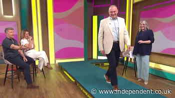 Lib Dem leader Ed Davey undergoes makeover and struts down catwalk for live interview
