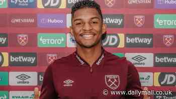 West Ham complete £19.2m signing of Palmeiras winger Luis Guilherme on a five-year deal... as the Brazilian becomes Hammers' first summer signing