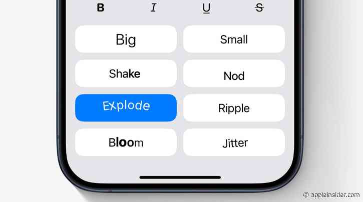 iOS 18 adds quick-access Text Effects to Messages
