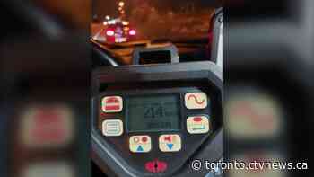 Teen driver clocked at 214 km/h on Mississauga highway, police say