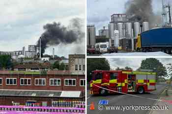 RECAP: Fire at Tower Brewery, Tadcaster - crews on scene