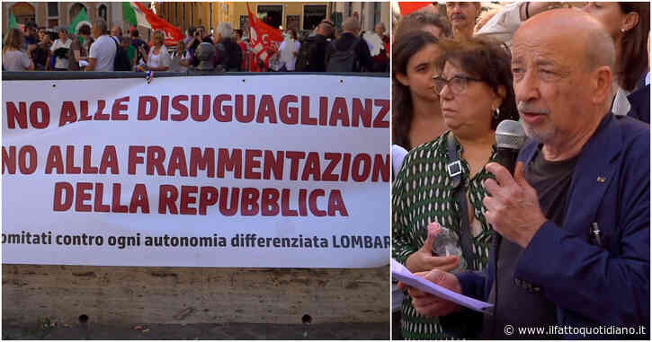 Presidio contro l’autonomia differenziata in piazza Montecitorio. Pagliarulo (Anpi): “No allo stravolgimento della Costituzione”