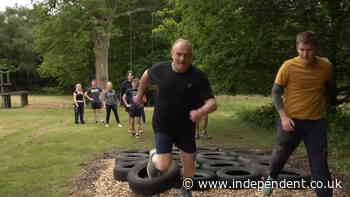Ed Davey takes tumble as he navigates assault course during latest campaigning event