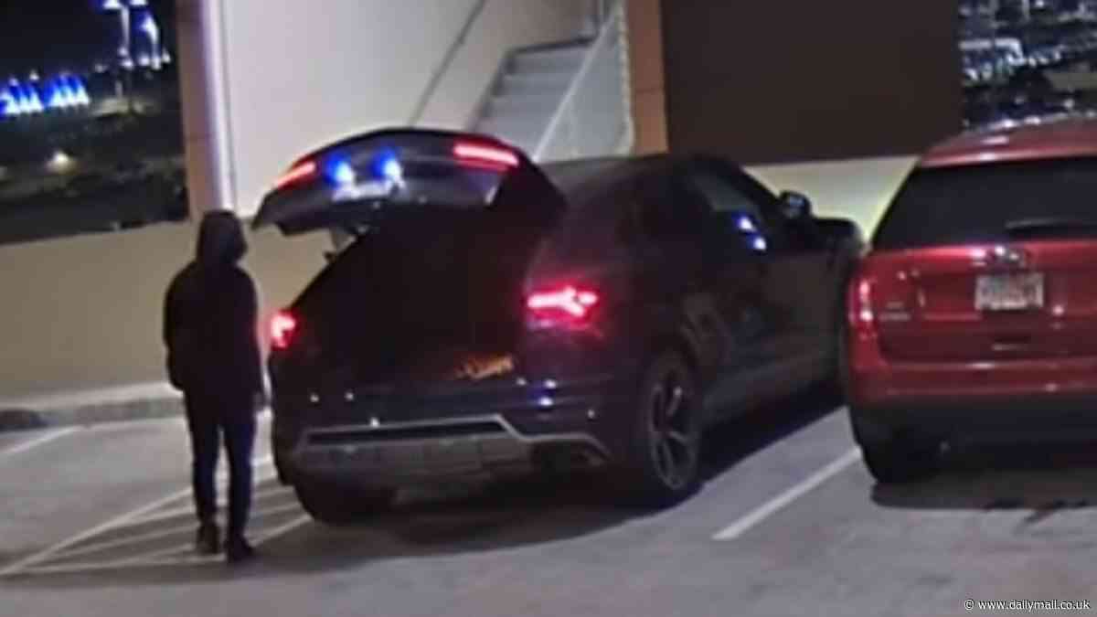 Bizarre moment man pulls off shockingly easy theft of $240,000 Lamborghini Urus SUV from airport parking lot