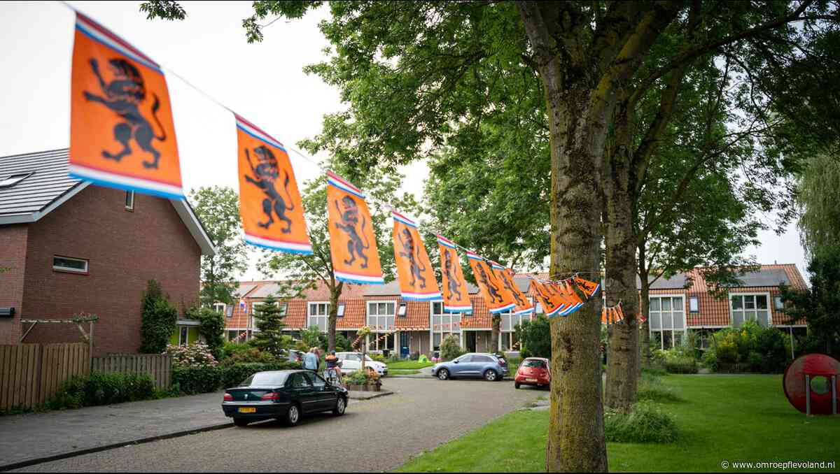 Flevoland - Oranjekoorts: Hanneke hing honderden vlaggetjes op, maar kijkt zelf niet