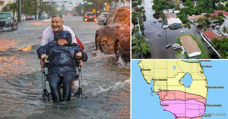 Map shows flash flood areas as tropical disturbance inundates South Florida