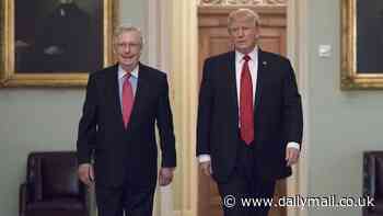 Donald Trump and Mitch McConnell break the ice with cordial embrace during first face-to-face meeting in four years