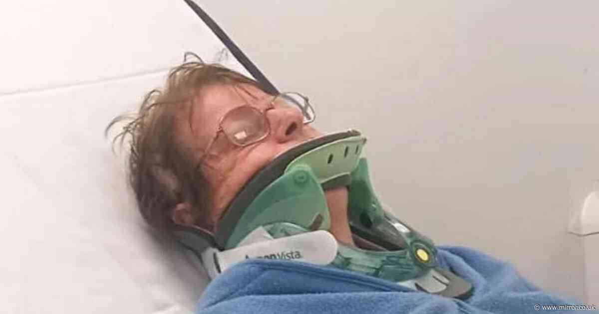 Gran, 82, waits 18 hours in UK hospital corridor 'war zone' with broken neck