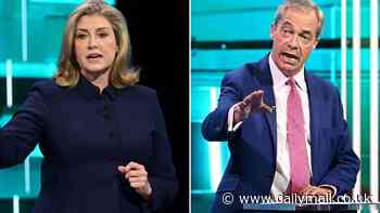Penny Mordaunt brands Nigel Farage a 'Labour enabler' and warns he'll make it easier for Keir Starmer to be PM - while the Reform leader says Tories 'deceived' voters on migration amid bombshell poll which put his party AHEAD of the Conservatives
