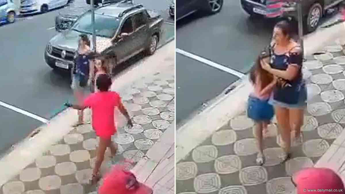 Shocking moment woman slaps stranger's daughter in the face before facing instant karma