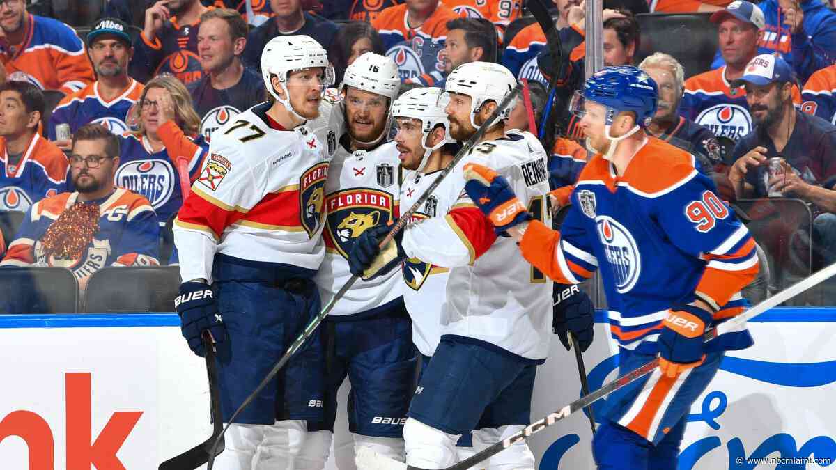 Panthers beat Oilers 4-3 in Game 3 to move within a victory of first Stanley Cup title