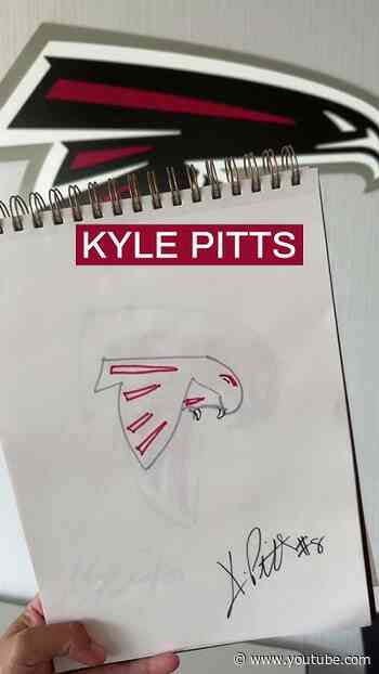 Atlanta Falcons attempt to draw the Falcons logo 🎨 | #nfl #draw #falcons #picasso #football #logo