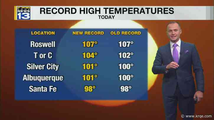 Record high temperatures set across New Mexico Thursday