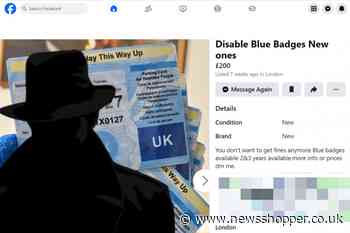 London Facebook fraudsters selling disabled blue badges online
