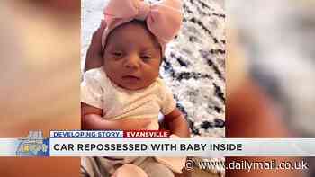 Indiana mother who feared her seven-day-old baby girl was being kidnapped when a stranger sped off with her car is reunited with the newborn