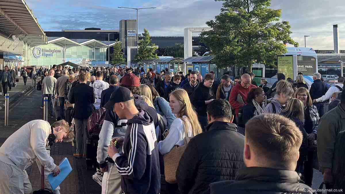 'Utter chaos' at Birmingham Airport AGAIN amid confusion over 100ml liquid rule: Holidaymakers are forced to queue outside at 4AM for security - as huge wait times spread to other airports after limit -U-turn