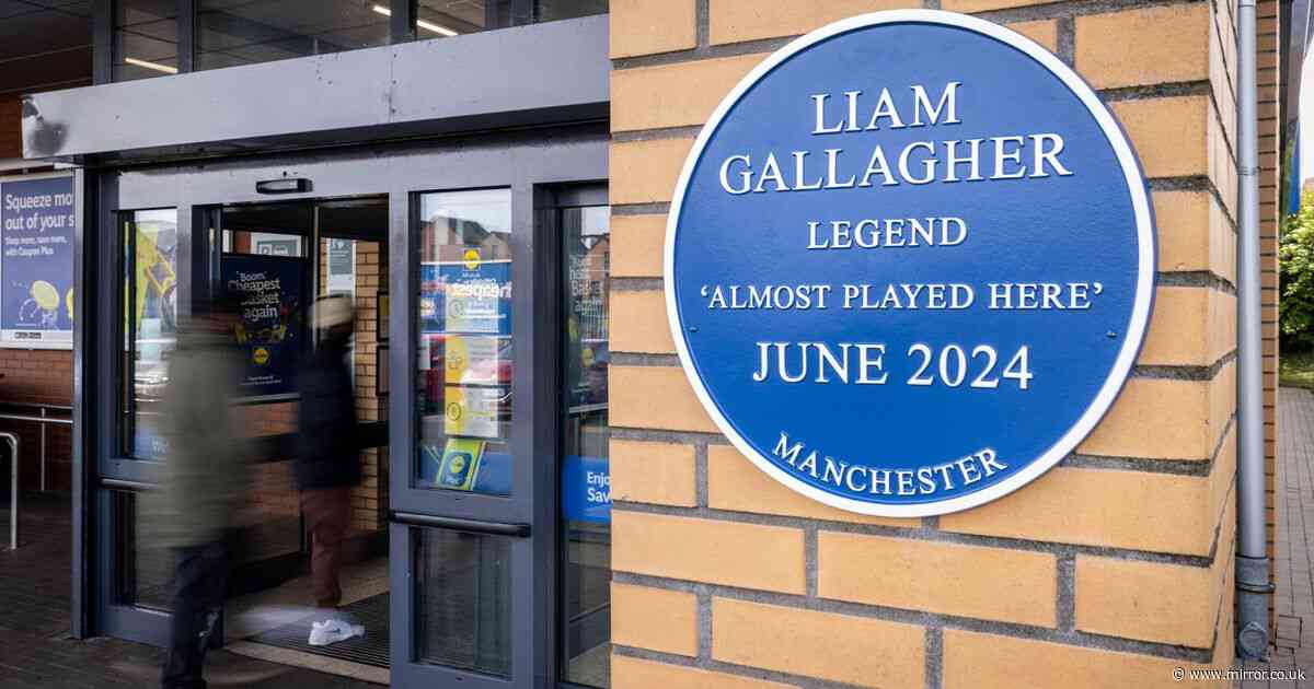 Lidl unveils Liam Gallagher blue plaque after 'almost gig' and Co-op Live chaos