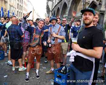 Scotland's Tartan Army fans bring bagpipes and beer to Munich ahead of Germany opener at Euro 2024