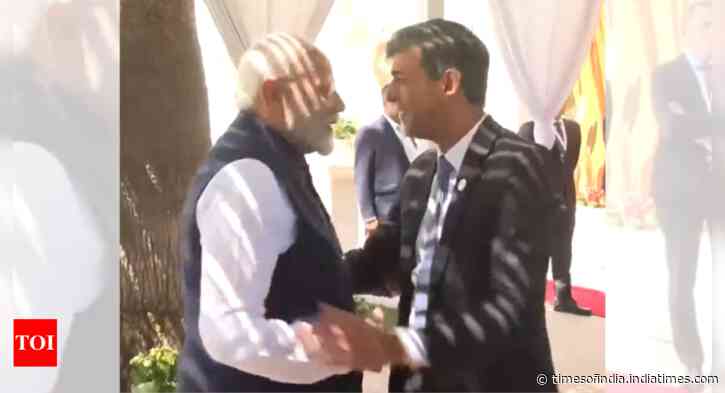 G7 Summit: PM Modi and British PM Rishi Sunak meet in Italy to discuss bilateral relations