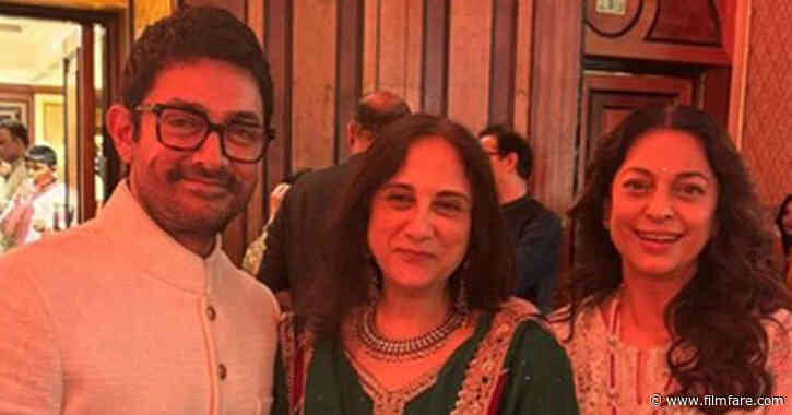 Juhi Chawla drops a picture with Aamir Khan from his mothers 90th birthday