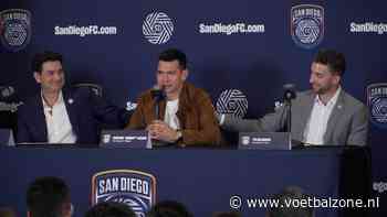 Hirving Lozano in tranen tijdens presentatie bij zijn nieuwe club San Diego FC