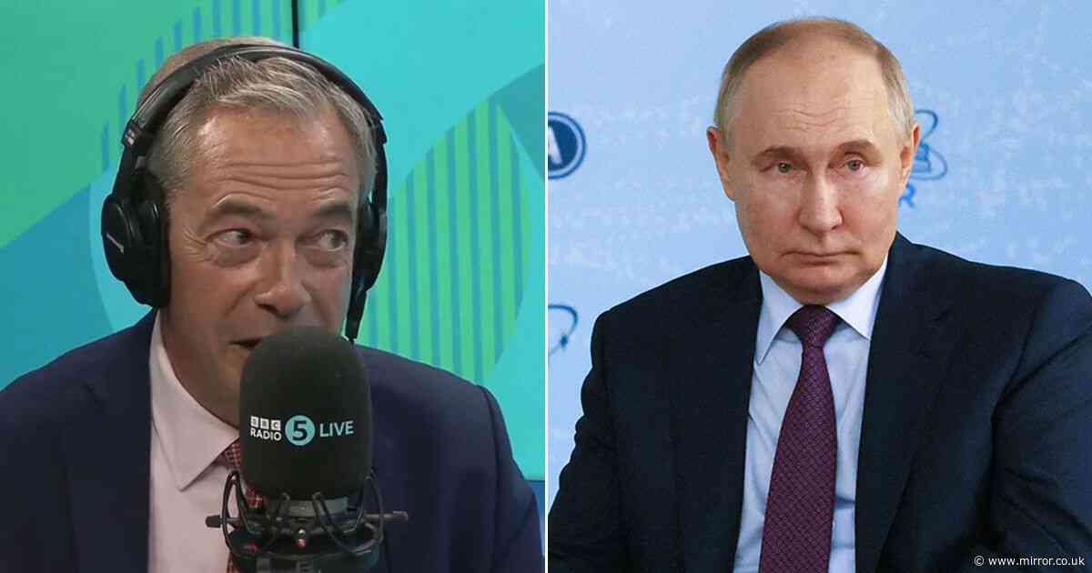 Fury as Nigel Farage brands Putin 'clever' and says Ukraine should negotiate