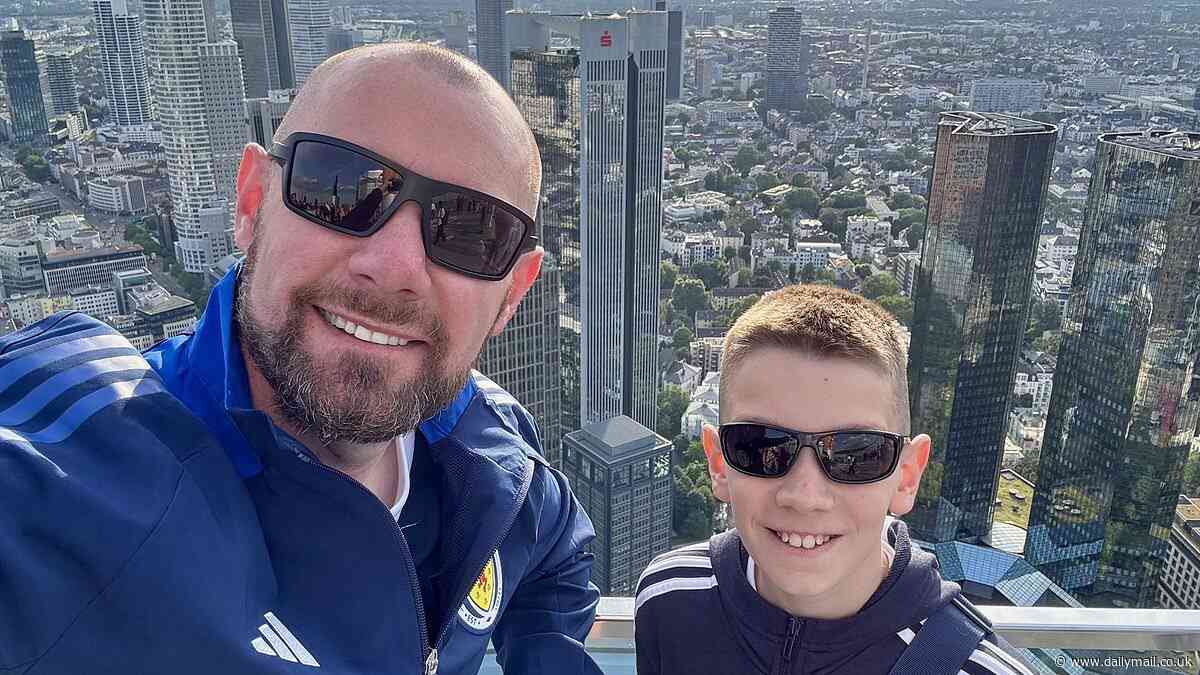 Cheeky father who took his son out of school for 'educational trip' to Germany ahead of Euro 2024 gives update on their progress