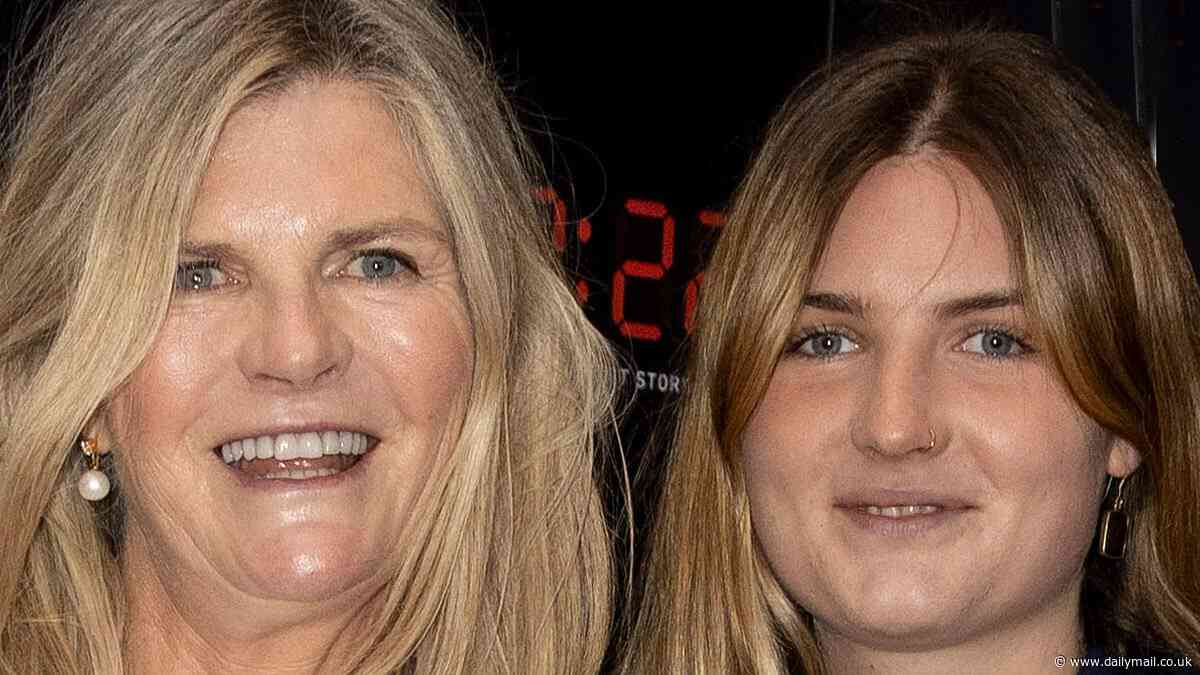 Susannah Constantine, 62, poses with lookalike daughter Esme Bertelsen, 23, at the 2:22 A Ghost Story afterparty