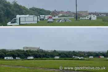 Travellers pitch up caravans, motorhomes and cars on patch of land in Hartlepool