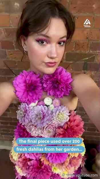 Check out this one of a kind, custom flower dress!