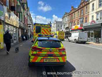 Cordon and emergency services seen in Boscombe