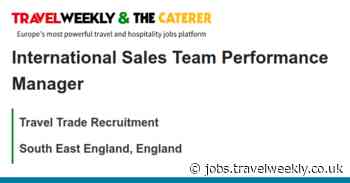 Travel Trade Recruitment: International Sales Team Performance Manager