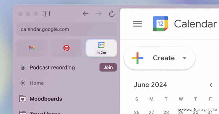 Arc’s live calendar button makes it hard to miss your next meeting