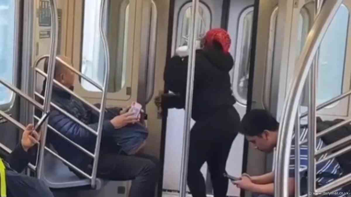 No-nonsense NYC woman's hilarious reaction on realizing subway surfer had just climbed on top of train she was riding