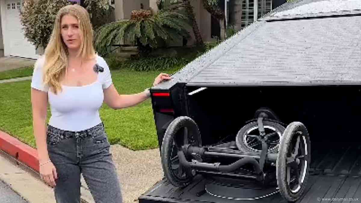TikTok influencer is SLAMMED for claiming Tesla's $80,000 Cybertruck is 'perfect for moms' - as one user jokes 'blink if Elon is holding you hostage'