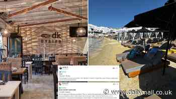 Return of the Mykonos 'rip-off bar': Notorious DK Oyster restaurant is already taking Brits for a ride again with £250 sea bass, 'accidentally' charging customers twice and £50 drinks!