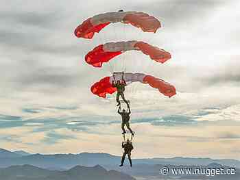 Skyhawks Parachute Team practicing jumps Tuesday preparing for Armed Forces Day