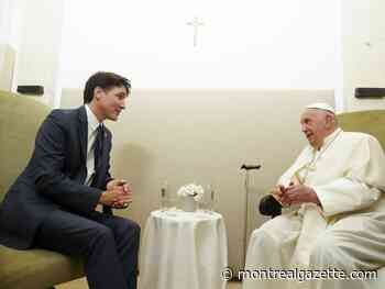 Pope Francis meets with Trudeau, warns leaders to approach AI responsibly