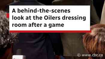 A behind-the-scenes look at the Oilers dressing room after a game