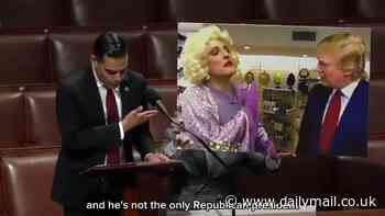 Democrat blows up pic of Rudy Giuliani dressed in drag with 'admiring' Donald Trump to troll anti-LGBTQ Republicans: 'Drag can be fun!'