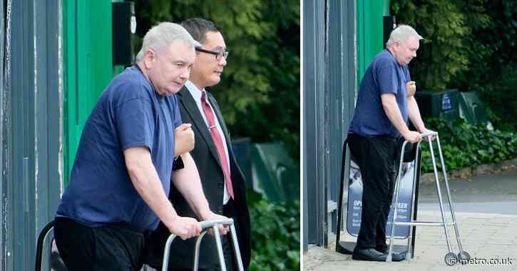 Eamonn Holmes clutches walking frame almost a month after Ruth Langsford split
