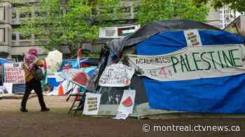McGill concerned about 'extremely alarming' poster for summer camp at pro-Palestinian encampment