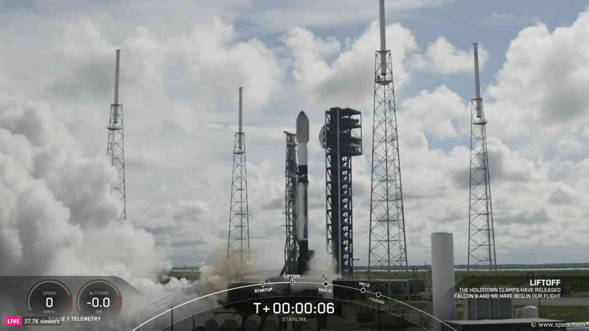 SpaceX Falcon 9 rocket suffers rare last-second abort during Starlink satellite launch (video)