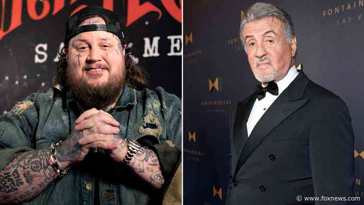 Jelly Roll celebrates wild week with Sylvester Stallone on 'Tulsa King' set