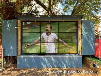 The Duke of Greenwich pub's giant screen for UEFA Euros 2024