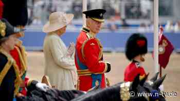 "Trooping the Colour" in London: Charles und Camilla trotzen dem Regen - Kate strahlt