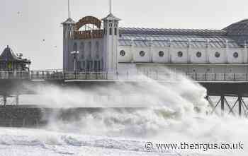 Sussex coast battered by unseasonably strong winds